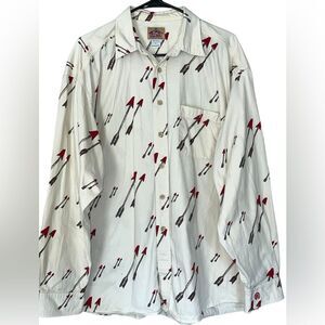 BarnFly‎ Vintage Button Down Western Long Sleeve Shirt All over Arrow Size L